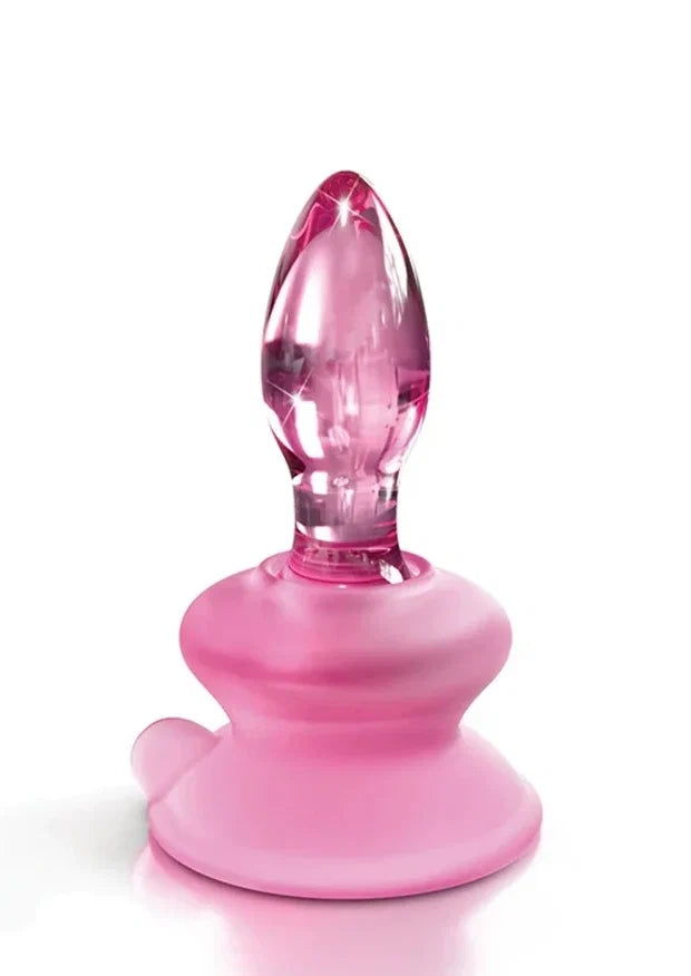 Icicles No. 90 Glass Anal Plug with Bendable Silicone Suction Cup