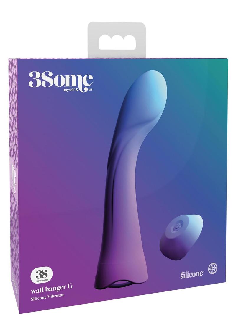3Some Wall Banger G Silicone Rechargeable Vibrator with Remote Control