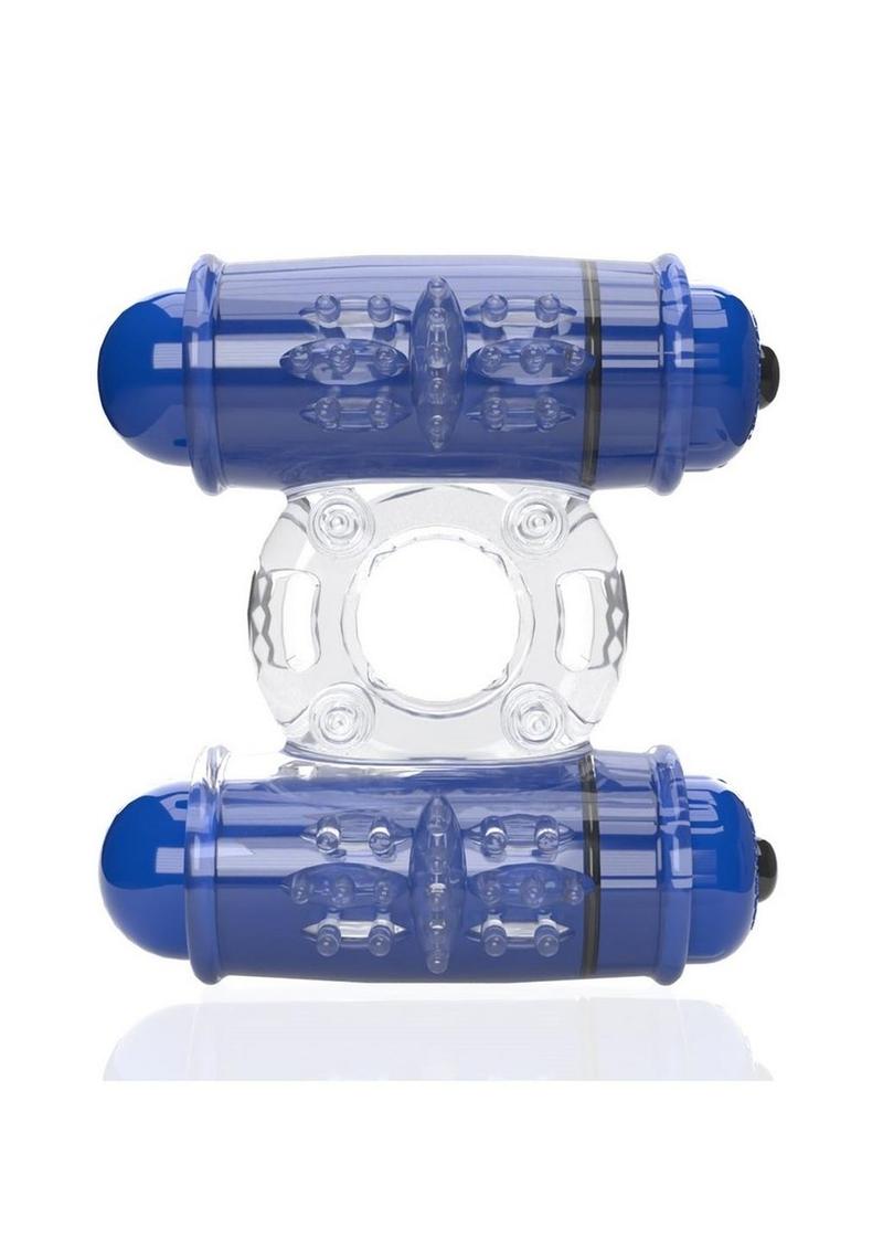 4t Double Wammy Silicone Rechargeable Dual Vibrating Couples Cock Ring