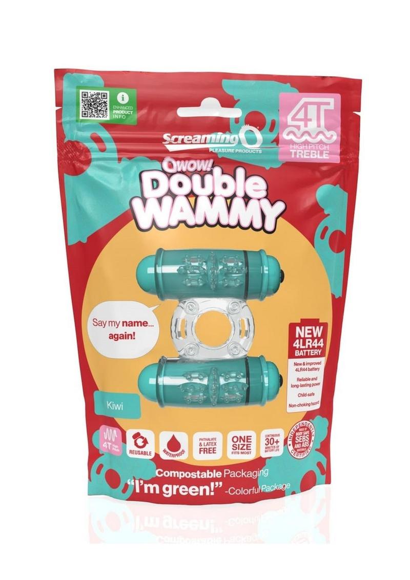 4t Double Wammy Silicone Rechargeable Dual Vibrating Couples Cock Ring