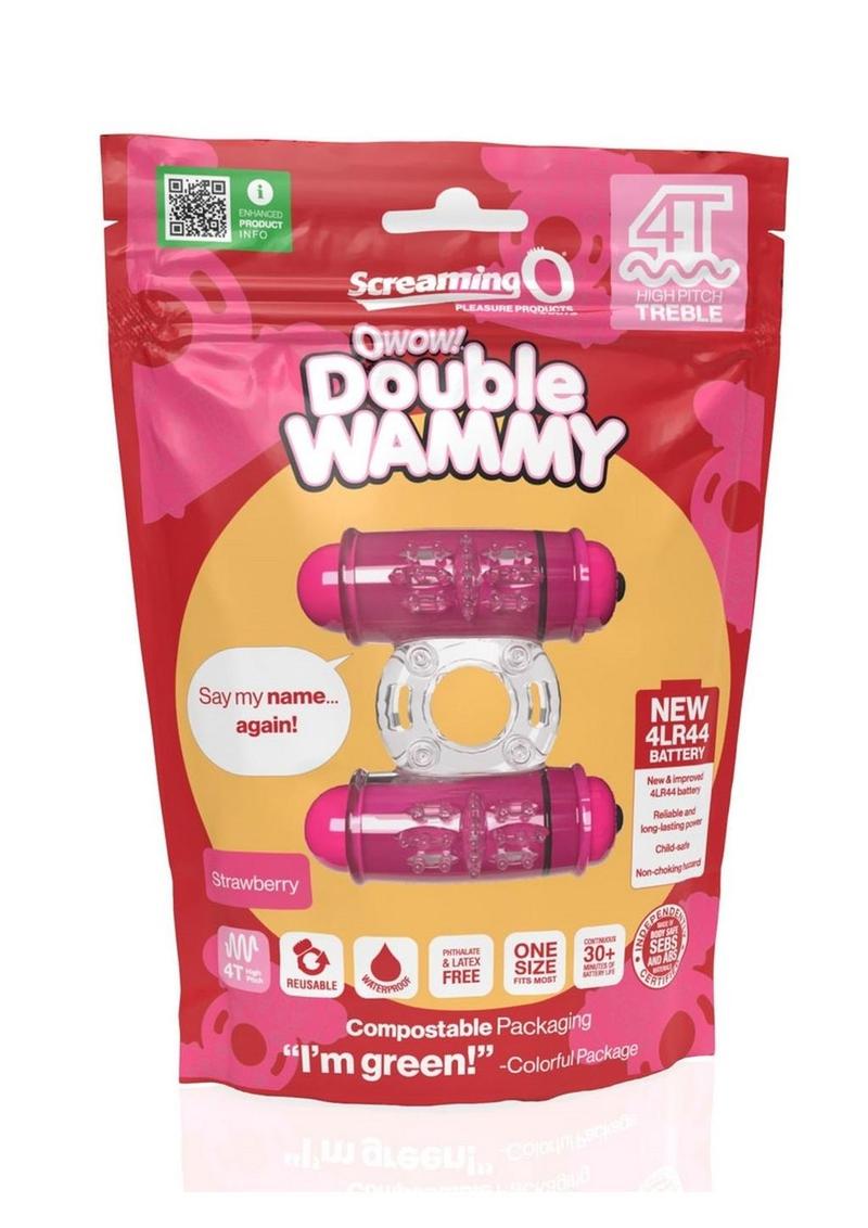 4t Double Wammy Silicone Rechargeable Dual Vibrating Couples Cock Ring
