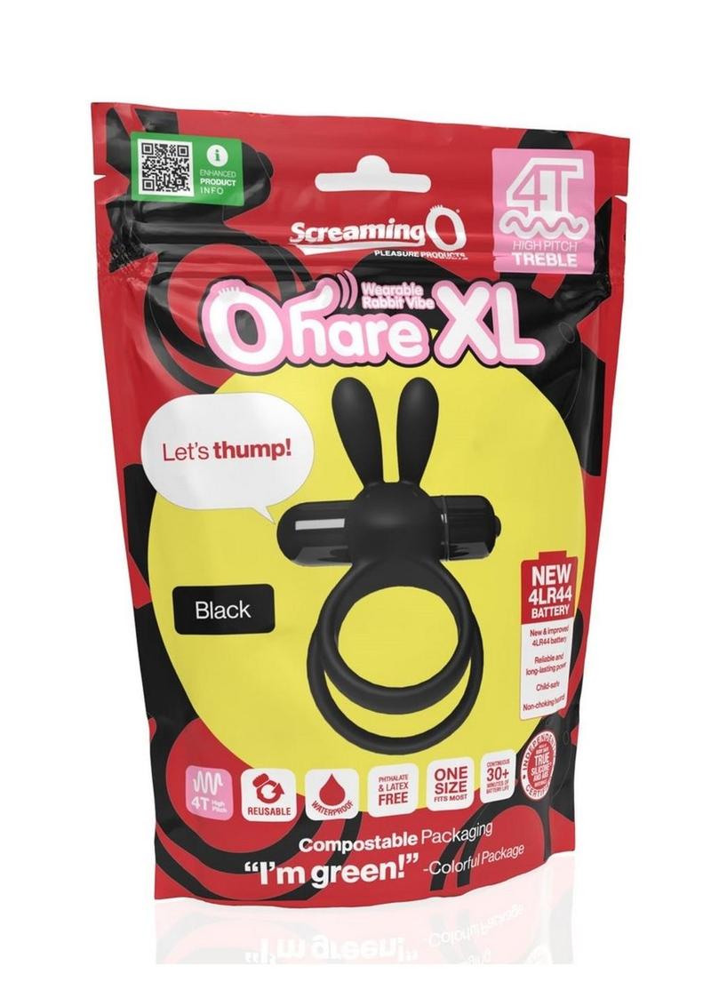 4t Ohare XL Rechargeable Silicone Rabbit Vibrating Cock Ring