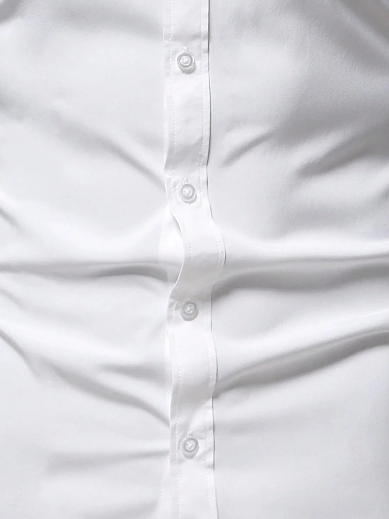Men's White Slim Fit Short Sleeve Casual Shirt