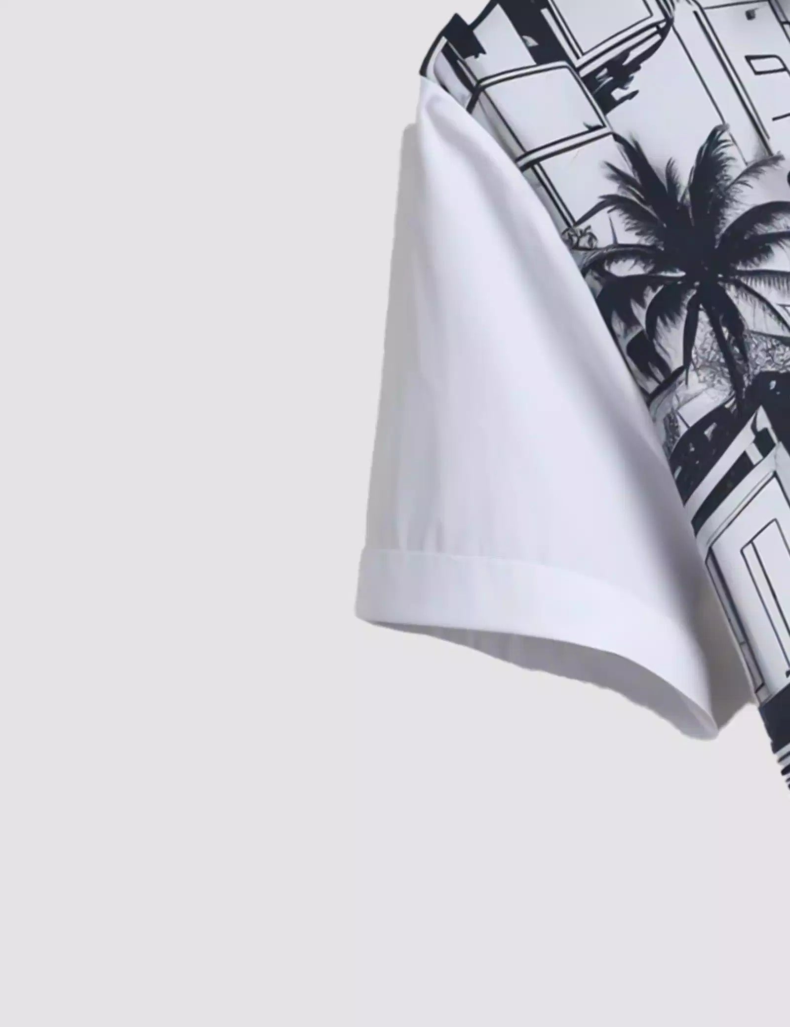 White Tree City Printed Designer Men's Half Sleeves Printed Shirt Exclusive Super Sale