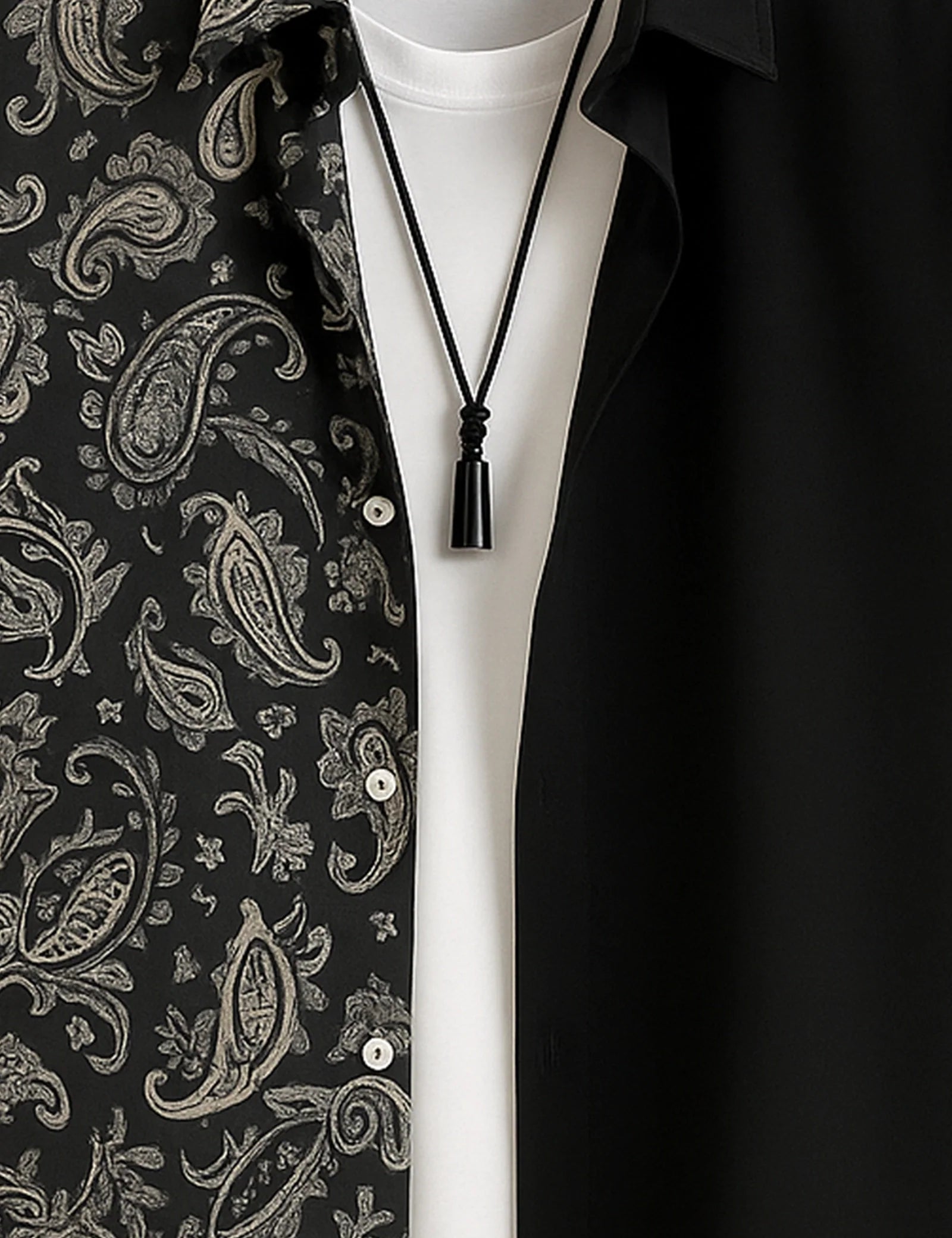 Men's Monochrome Cat Pattern – Printed Half Sleeve Shirt
