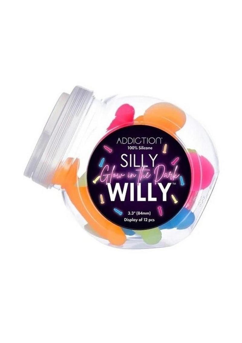 Addiction Silly Willy Glow In The Dark Silicone Dildo