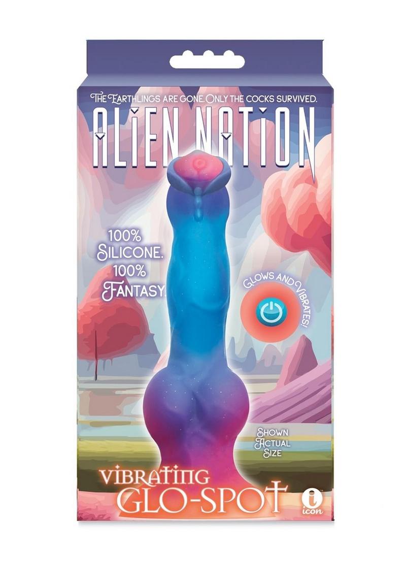 Alien Nation Glo-Spot Silicone Glow In The Dark Vibrating Dildo