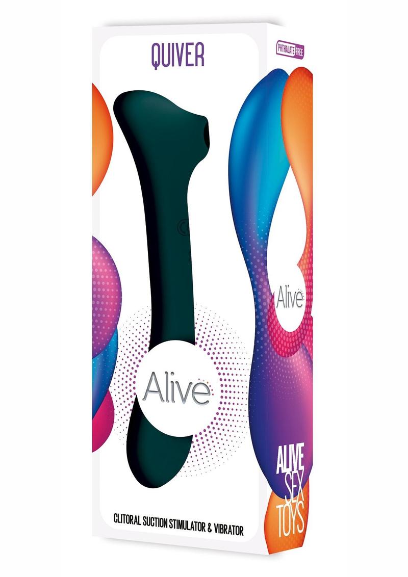 Alive Quiver Rechargeable Silicone Dual End Vibrator and Clitoral Stimulator