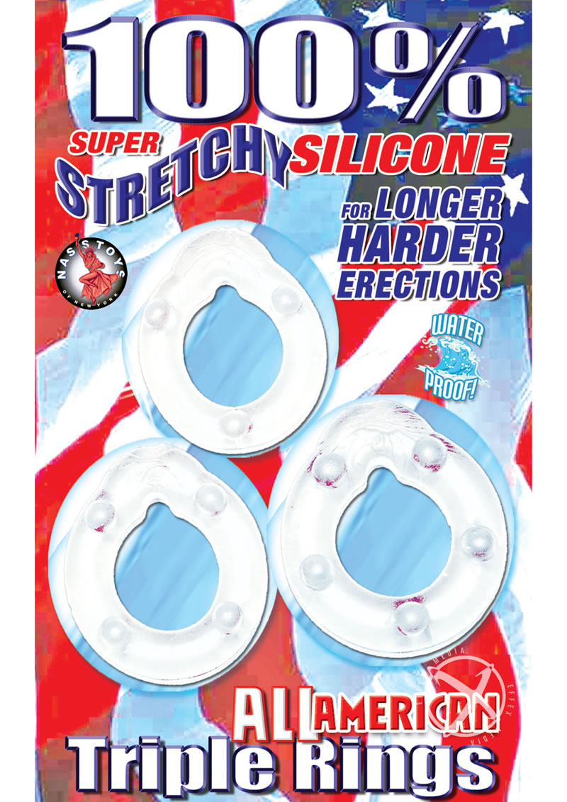 All American Triple Rings Silicone Cock Ring