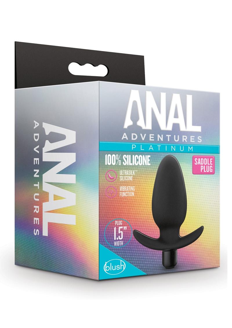 Anal Adventure Platinum Silicone Vibrating Saddle Plug