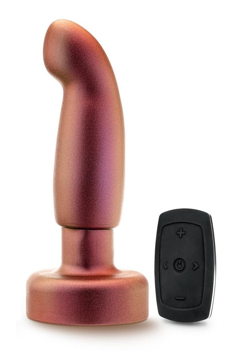 Anal Adventures Matrix Bionic Plug Rechargeable Silicone Anal Plug with Remote - Cosmic