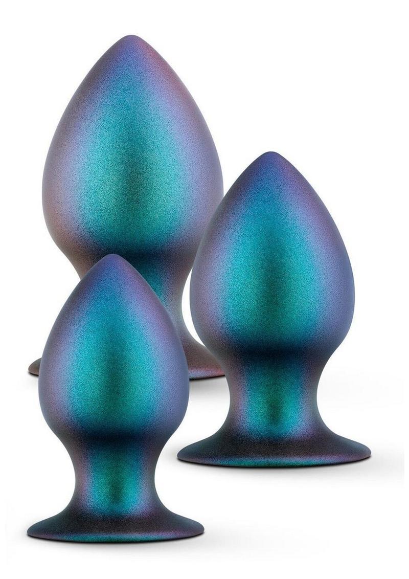 Anal Adventures Matrix Metaverse Plug Kit Silicone Anal Plug Set - Dark Millenium