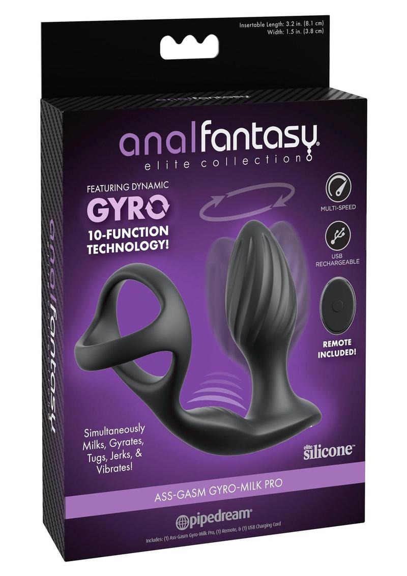 Anal Fantasy Elite Ass-Gasm Gyro-Milk Pro with Remote Control