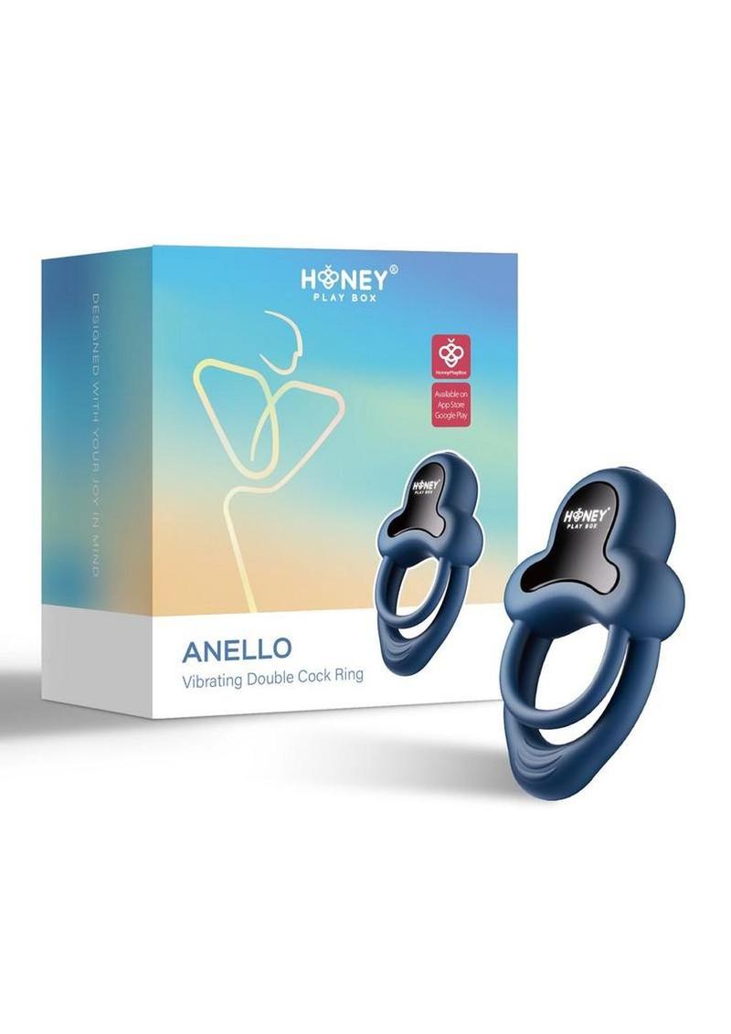 Anello App Control Vibrating Silicone Rechargeable Cock Ring with Clitoral Stimulator