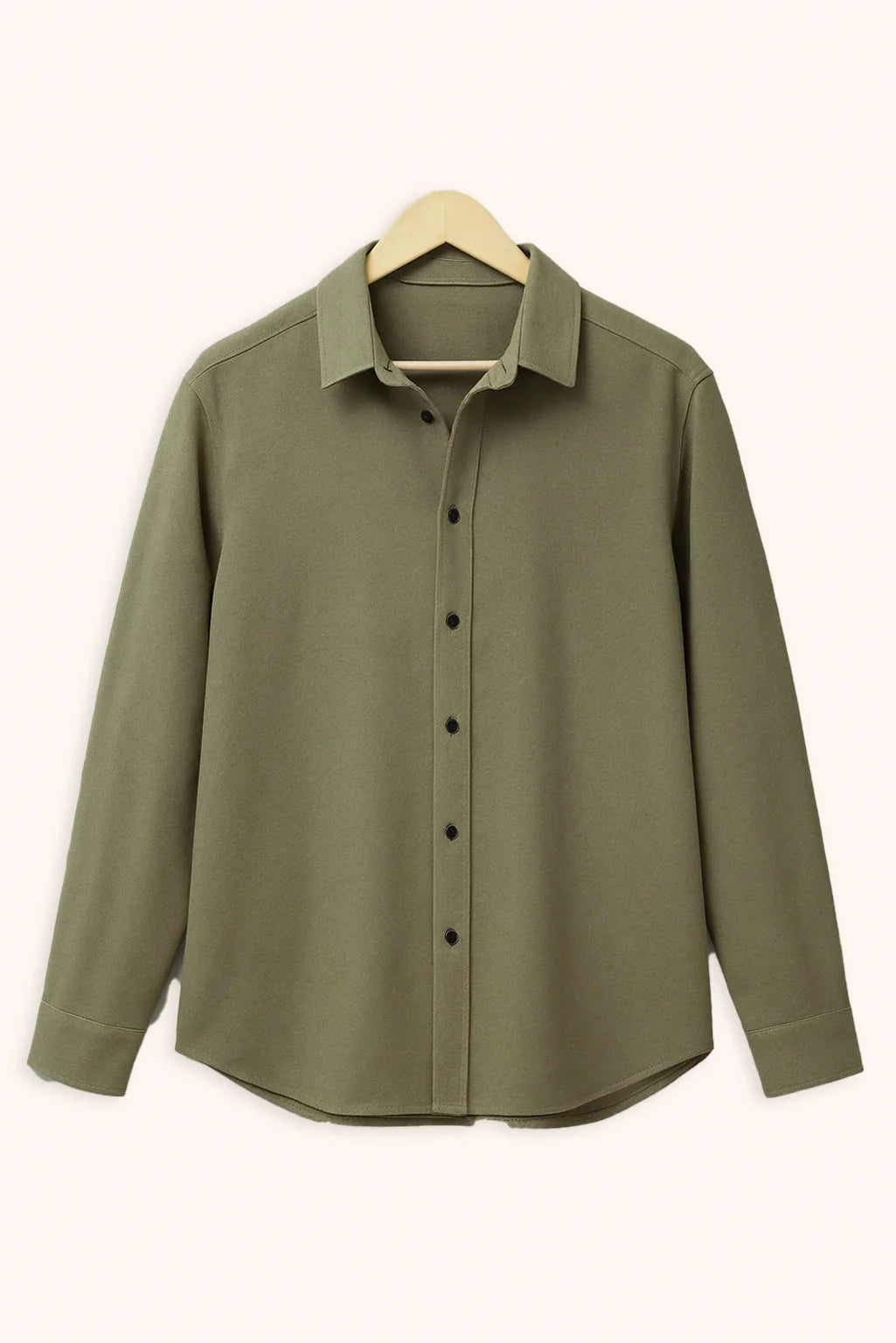 Men's Army Green Color Premium Full Sleeve Shirt