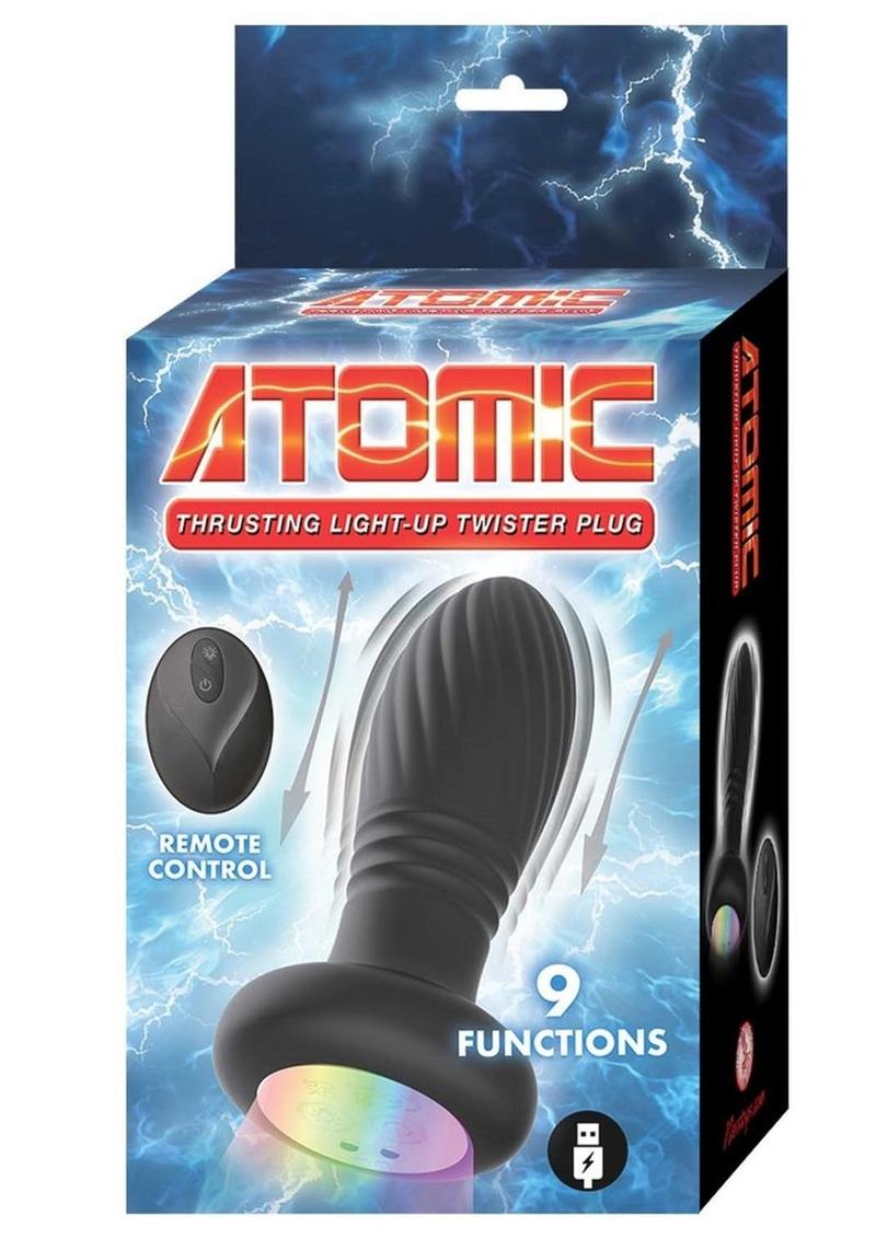 Atomic Thrusting Light-Up Twister Rechargeable Silicone Plug
