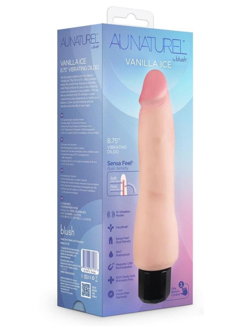 Au Naturel Vanilla Ice Vibrating Dildo