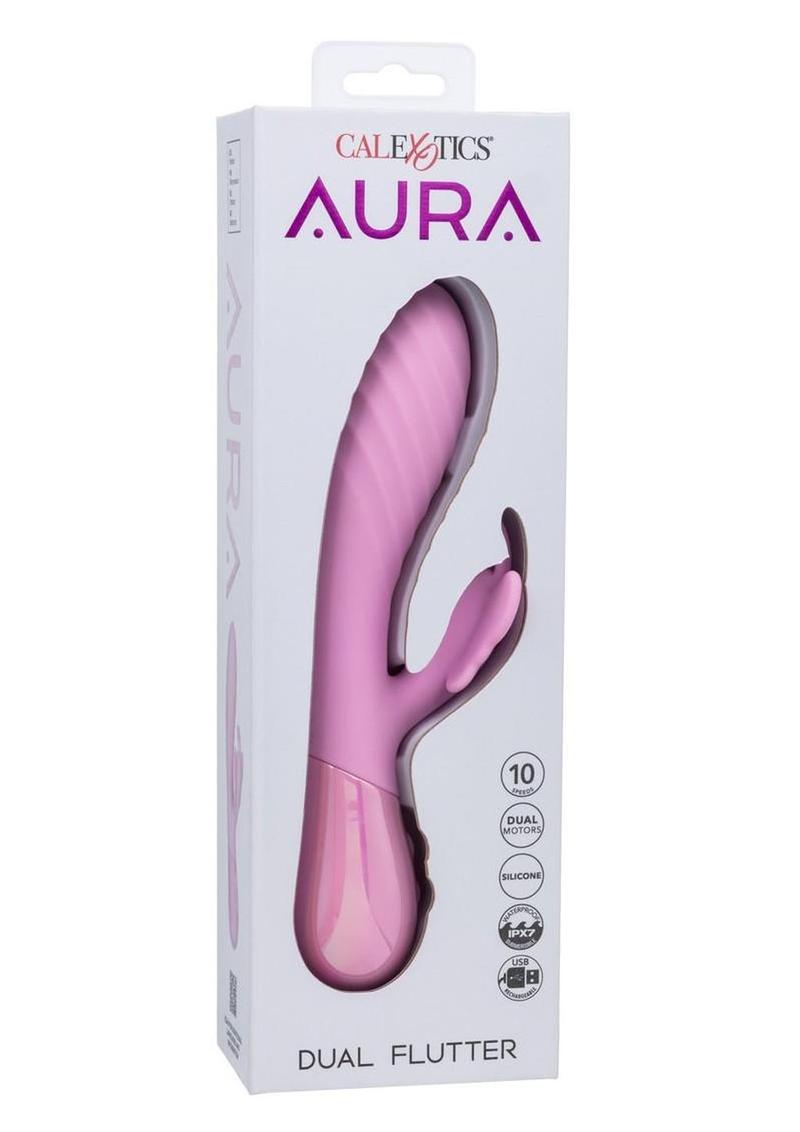 Aura Dual Flutter Rechargeable Silicone Rabbit Vibrator