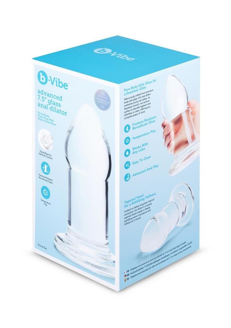 B-Vibe Advanced 7.5 Inch Glass Anal Dilator
