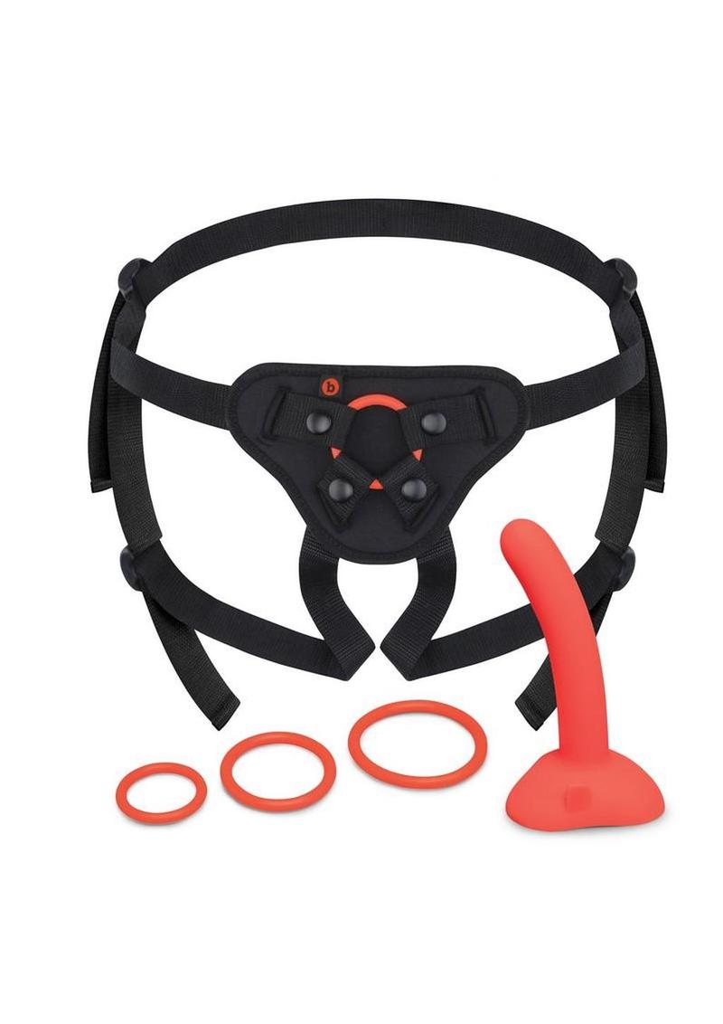 B Vibe Beginner Strap-On Harness Set with Silicone Dildo Peg