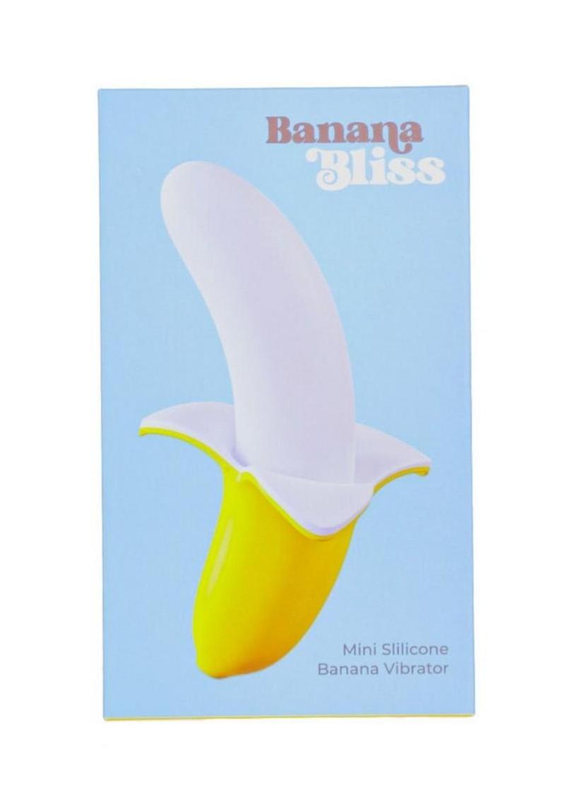 Banana Bliss Mini Silicone Rechargeable Banana Vibrator with Clitoral Stimulator