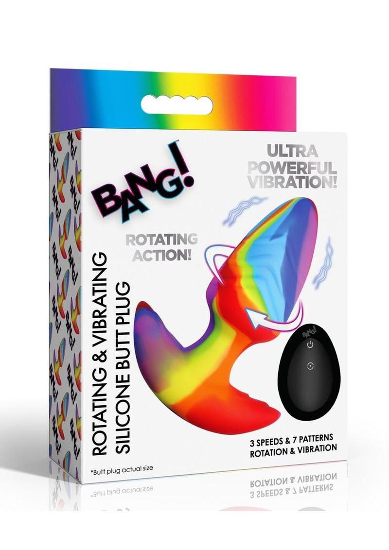 Bang Rotating and Vibrating Rechargeable Silicone Butt Plug
