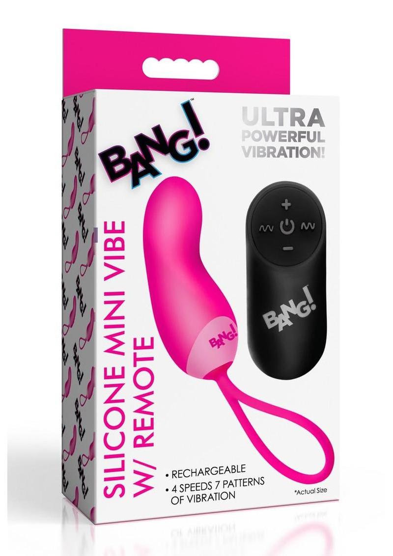 Bang Silicone Rechargeable Mini Vibrator with Remote Control