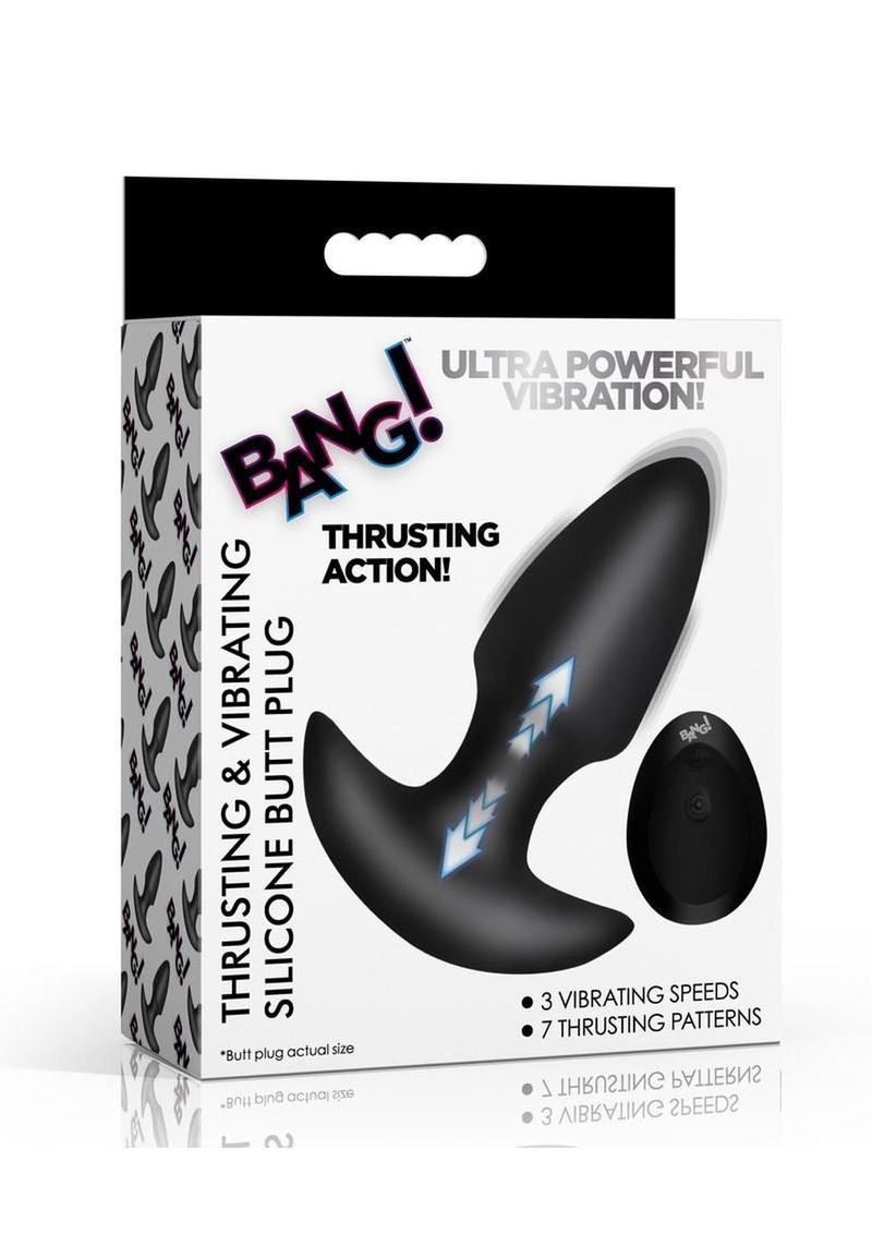 Bang! Thrusting and Vibrating Rechargeable Silicone Butt Plug