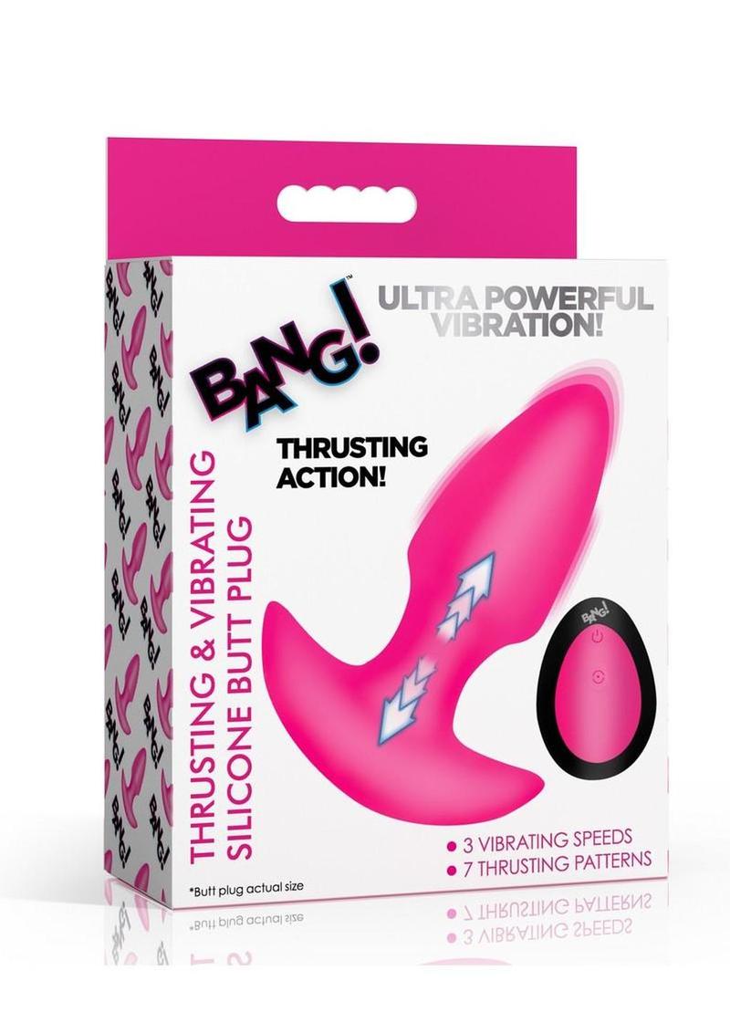 Bang! Thrusting and Vibrating Rechargeable Silicone Butt Plug