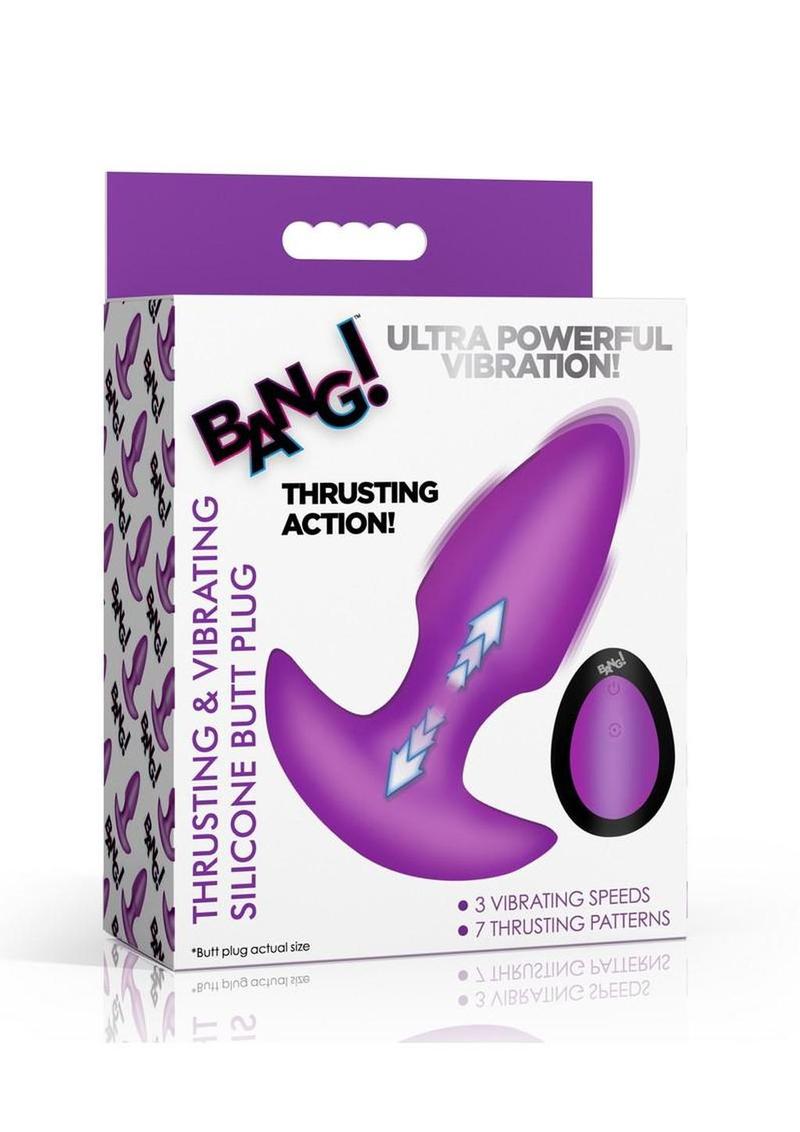 Bang! Thrusting and Vibrating Rechargeable Silicone Butt Plug