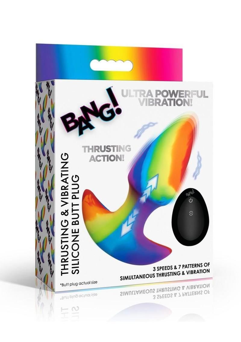 Bang Thrusting and Vibrating Rechargeable Silicone Butt Plug