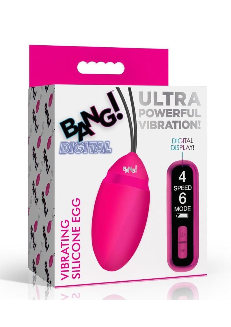 Bang! Vibrating Rechargeable Silicone Egg with Digital Remote Control