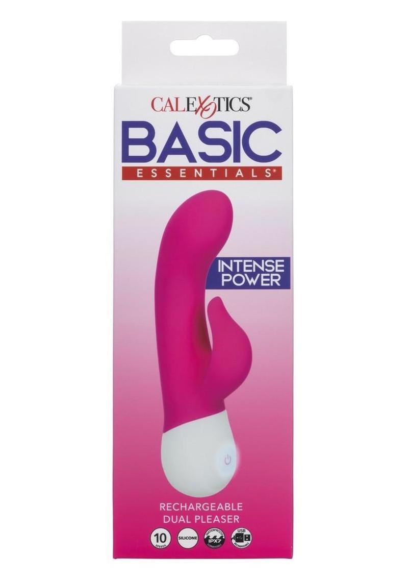 Basic Essentials Rechargeable Dual Pleaser Rechargeable Silicone Vibrator
