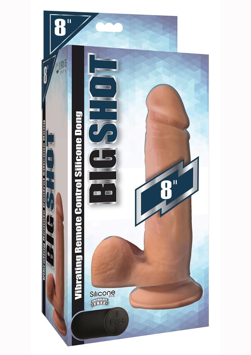Big Shot Silicone Vibrating Remote Control Rechargeable Dildo with Balls
