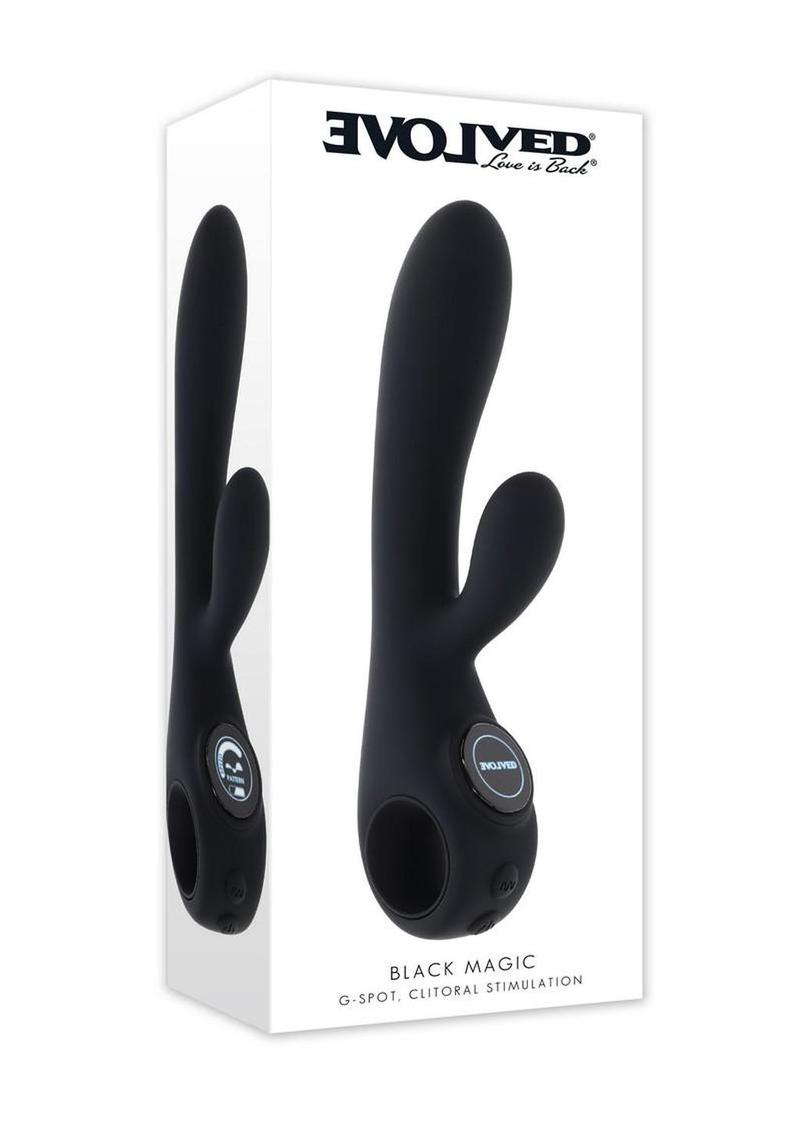 Black Magic Rechargeable Silicone Rabbit Vibrator
