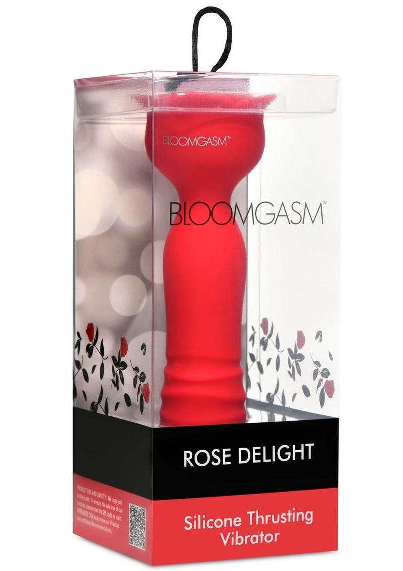 Bloomgasm Rose Delight Rechargeable Silicone Thrusting Vibrator