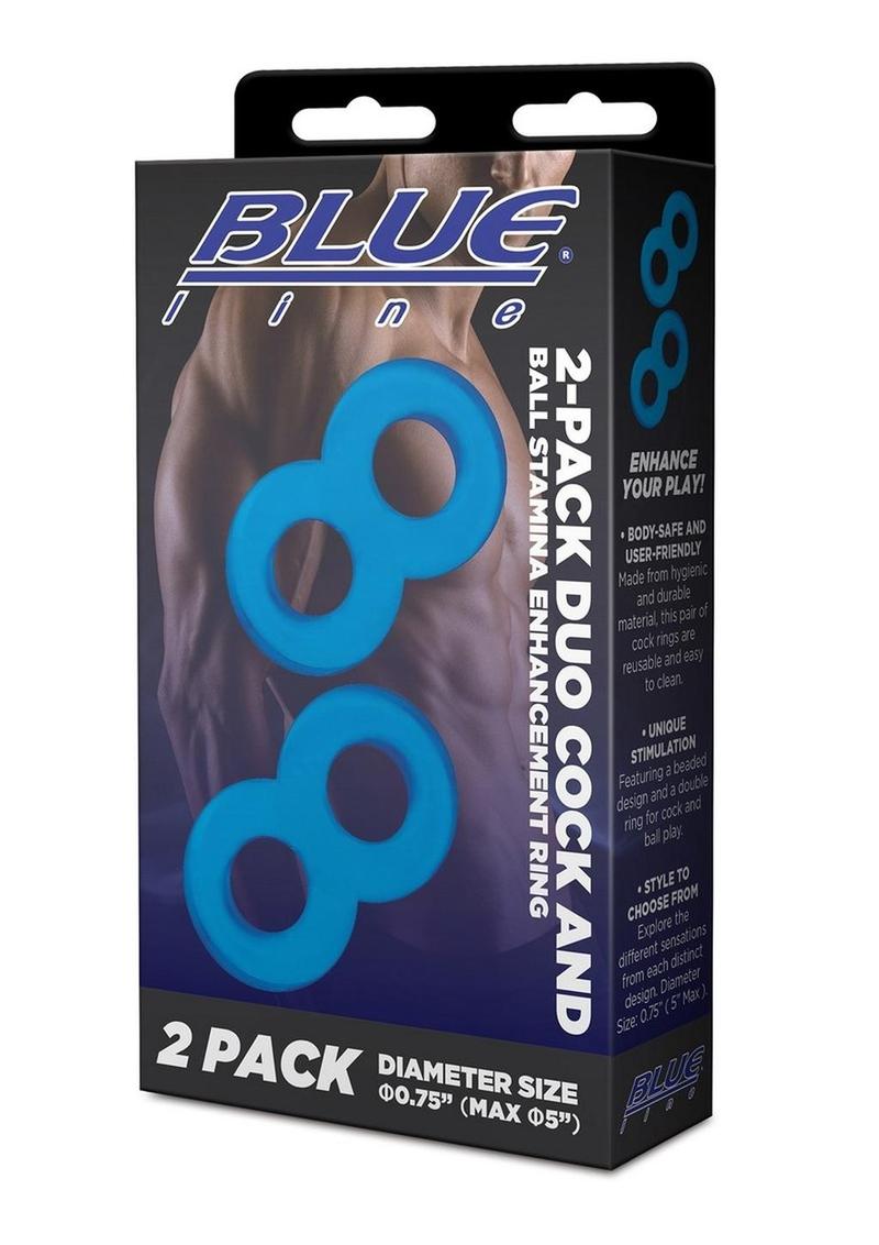 Blue Line Duo Cock and Ball Stamina Enhancement Ring