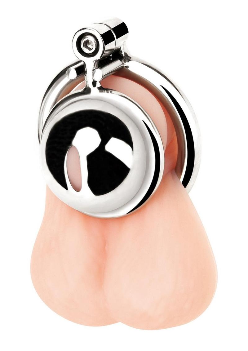 Blue Line Mini Cock Micro Chastity Cage - Stainless
