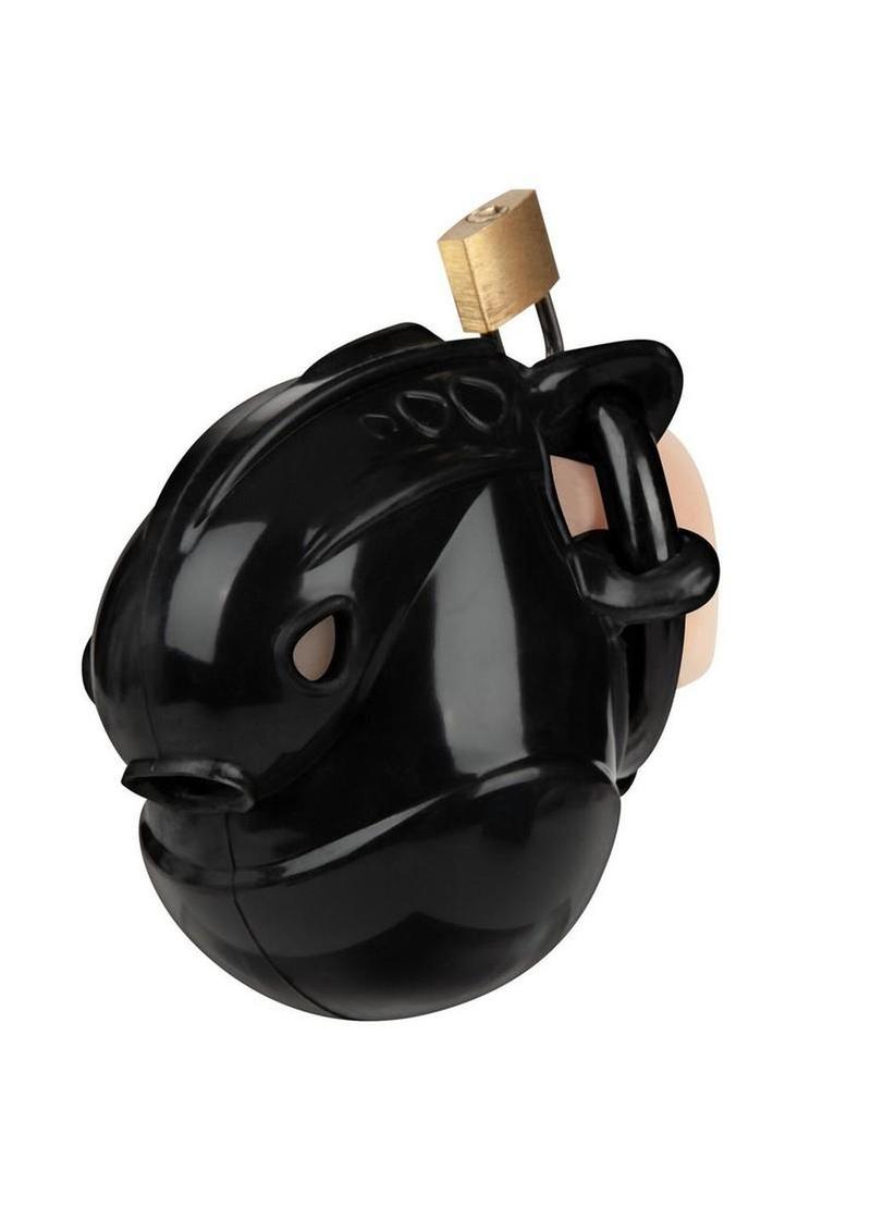 Blueline Full Restraint Silicone Cock and Balls Chastity Device 100% Coverage