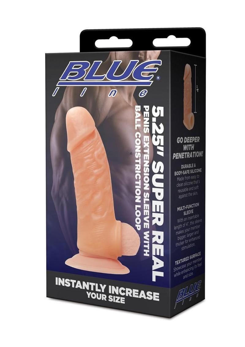 Blueline Super Real Penis Silicone Extension Sleeve with Ball Constriction Loop
