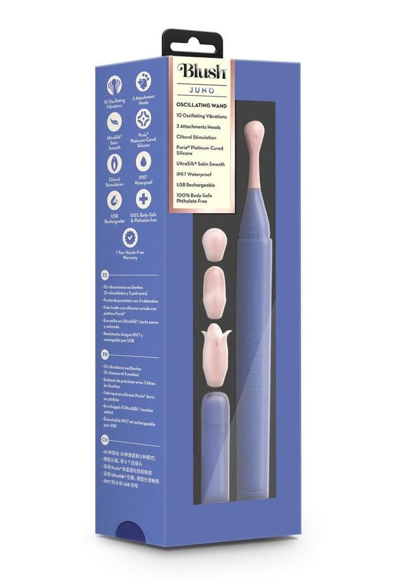 Blush Collection Juno Rechargeable Oscillating Wand Vibrator