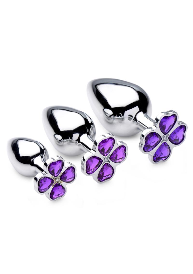 Booty Sparks Violet Flower Gem Anal Plug