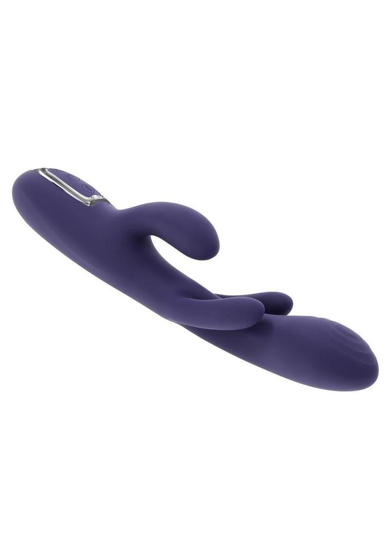 Bow Down Rechargeable Silicone Vibrator with Clitoral Stimulator