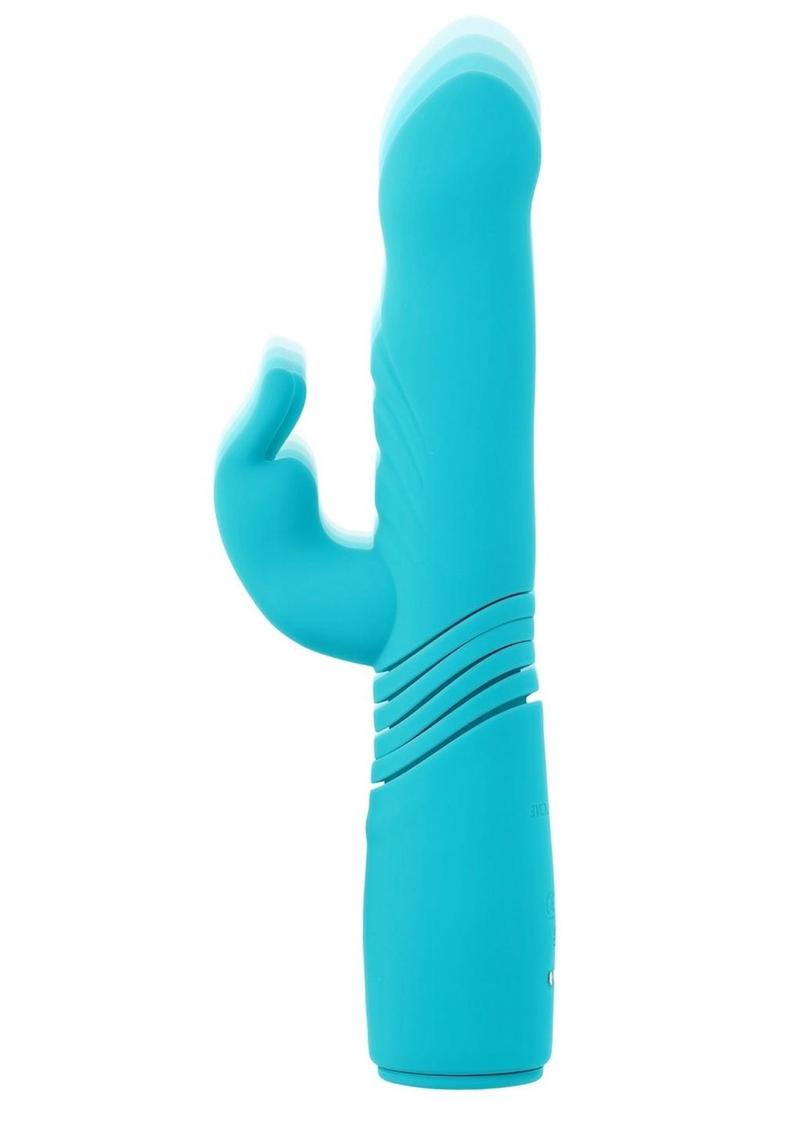 Bunny Hop Rechargeable Silicone Throbbing Rabbit Vibrator