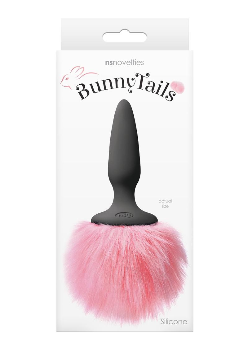 Bunny Tails Mini Silicone Butt Plug - Pink Fur
