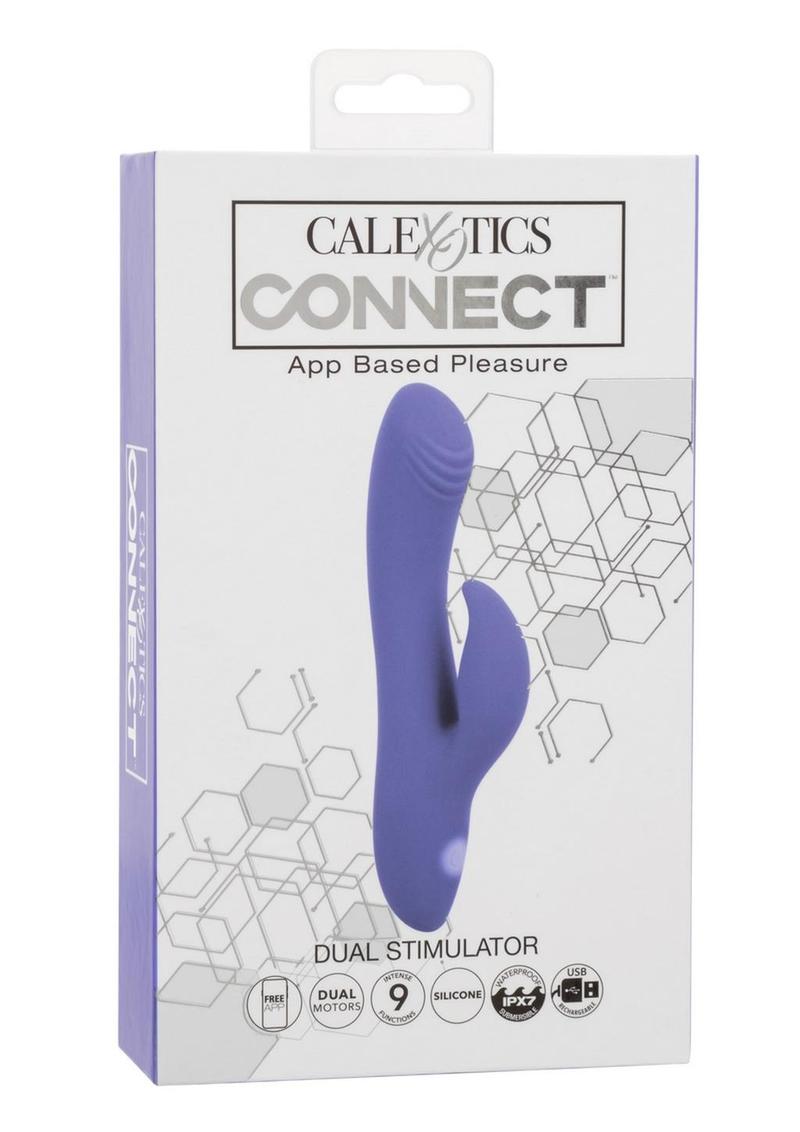 Calexotics Connect Dual Stimulator Rechargeable Silicone App Compatible Dual Vibrator with Remote