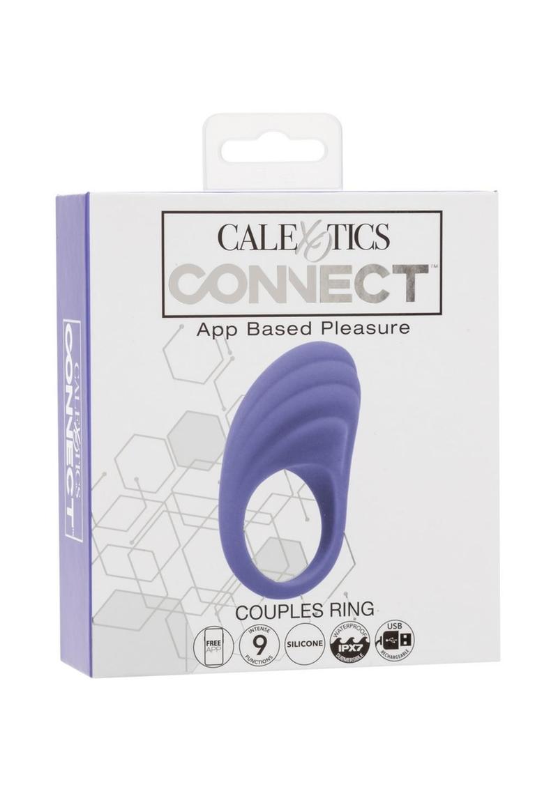Calexotics Connect Couples Ring Rechargeable Silicone App Compatible Cock Ring with Remote