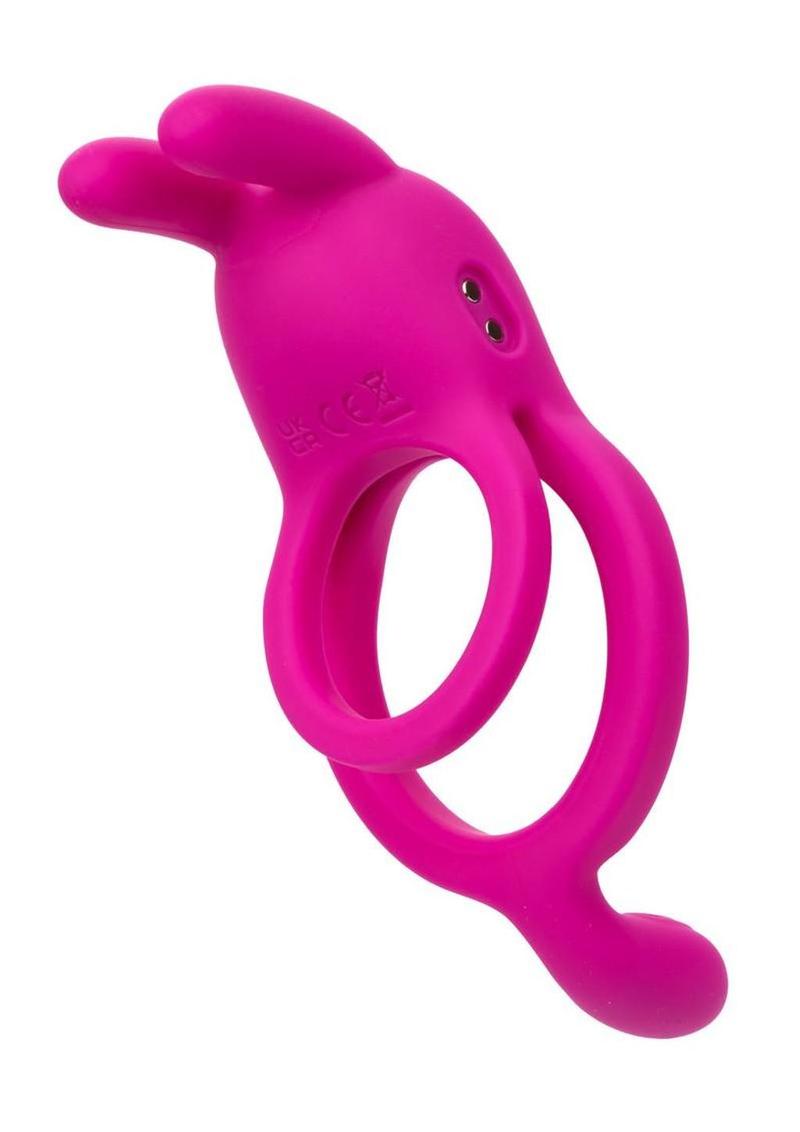 Closer Intimate Rechargeable Ring Touch Silicone Dual Vibe Cock Ring with Clitoral Stimulator