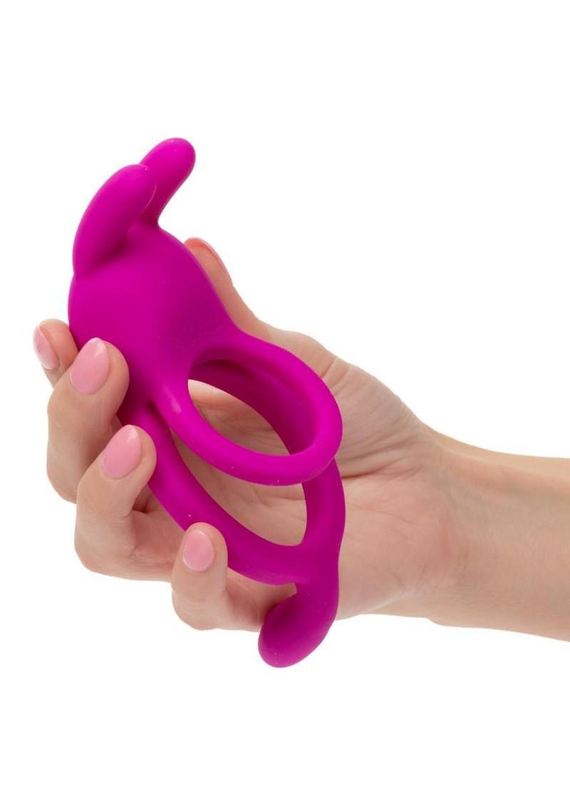 Closer Intimate Rechargeable Ring Touch Silicone Dual Vibe Cock Ring with Clitoral Stimulator