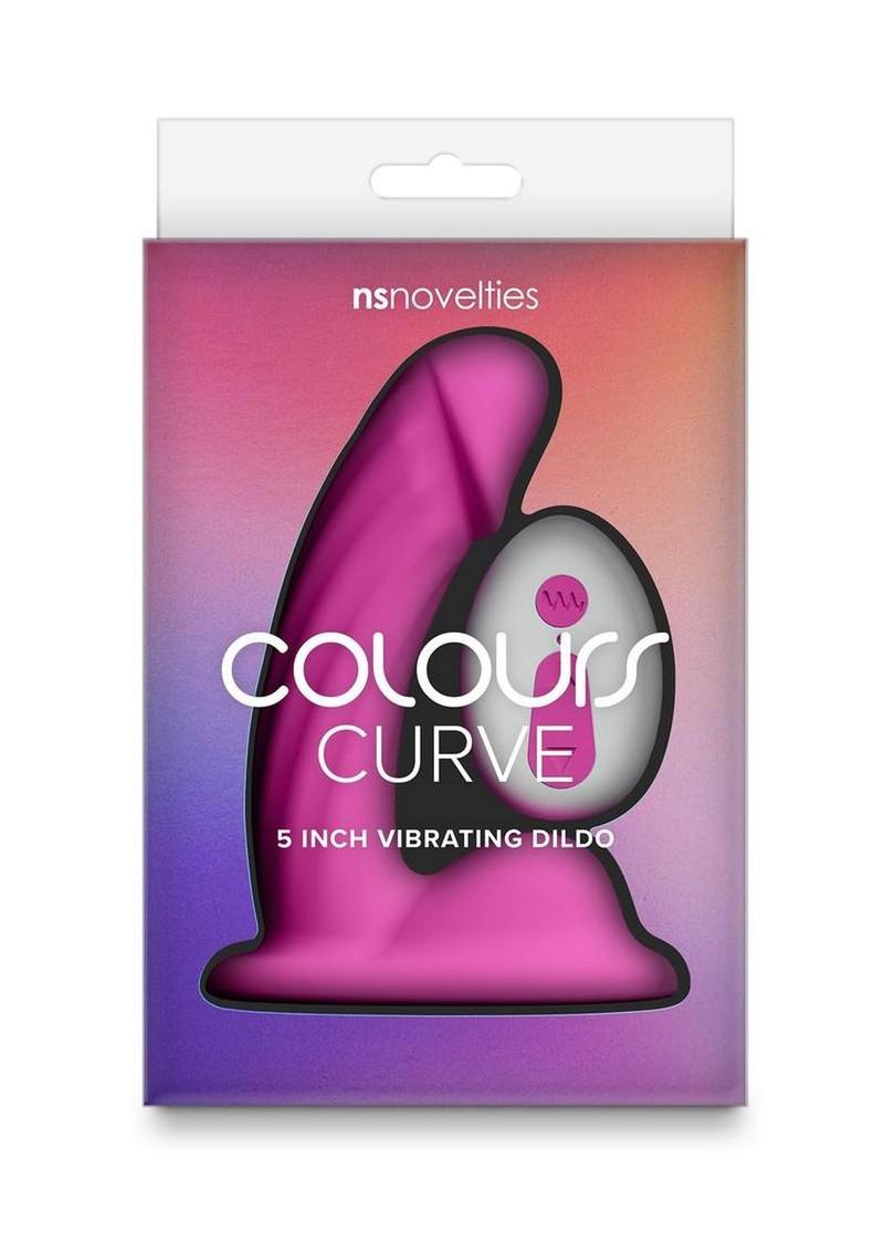 Colours Curve Silicone Vibrating Dildo with Remote Control